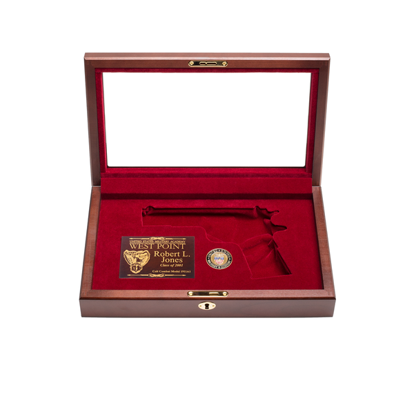 West Point Class of 2001 Class Pistol Display Case - Glass Top