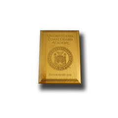4"x6" U.S. Coast Guard Academy Alder Wall Plaque