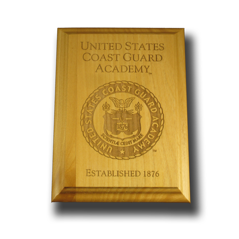 8x10 U.S. Coast Guard Academy Alder Wall Plaque