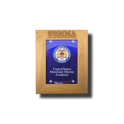 5"x7" USMMA  Initials Wood Frame