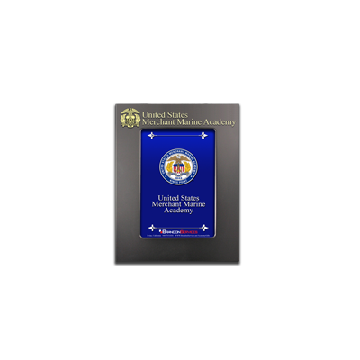 4"x6" USMMA Crest Black Metal Frame
