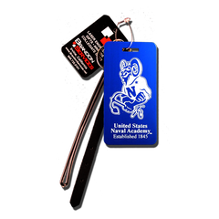 Navy "Bill the Goat" Large Luggage Tag