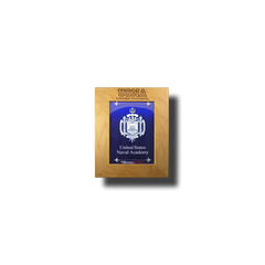 USNA Initial 4"x6" Picture Frame Alder