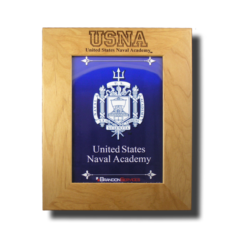 USNA Initial 8x10 Picture Frame Alder