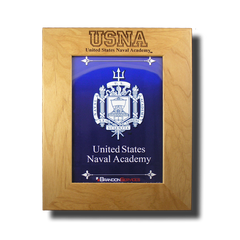 USNA Initial 8"x10" Picture Frame Alder