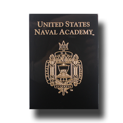 8"x10" Naval Academy Crest Plaque - Black Lacquer