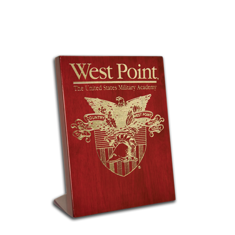 5x7 West Point Rosewood Piano Finish Free-Standing Award Plaque