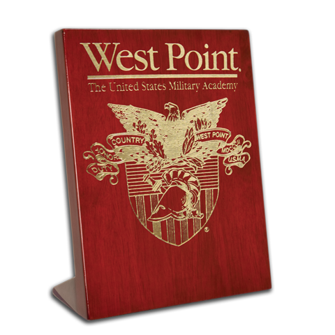 7x9 West Point Rosewood Piano Finish Free-Standing Award Plaque