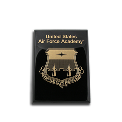 6"x8" Air Force Academy Black Piano Finish Award Plaque