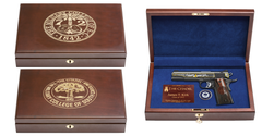 The Citadel Class of 1972 50-year Class Reunion Pistol Display Case - Engraved Top