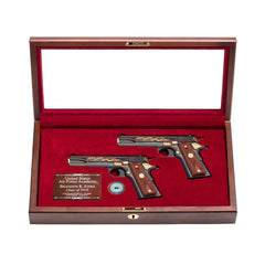 Air Force Academy Dual Pistol Display Case - Glass Top