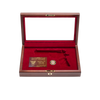 West Point Class of 1986 Class Pistol Display Case - Glass Top Open