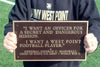 A heavy plaque West Point full size football plaque - I want a West Point Football player