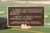 hand held West Point full size football plaque - I want a West Point Football player 