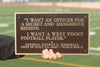 hand held West Point full size football plaque - I want a West Point Football player