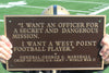 another view West Point full size football plaque - I want a West Point Football player