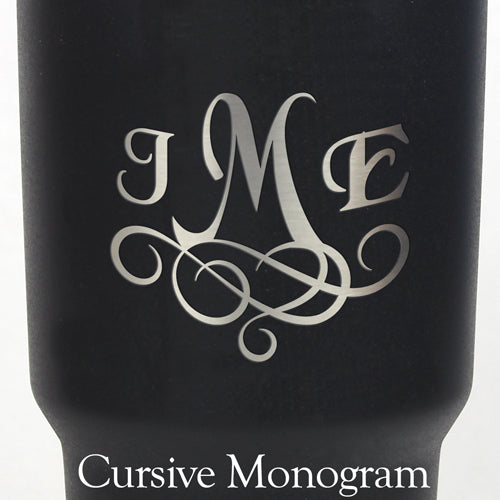 Cursive Monogram 32 Ounce Water Bottle