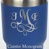 Custom Monogram engraving for U. S. Naval Academy Cups