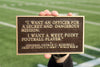 Show your support for Army football West Point half size football plaque - I want a West Point Football player