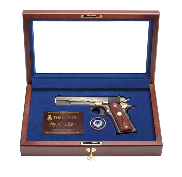 Custom Single Pistol Display Case - Glass Top | Academy Commemoratives, LLC