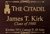 The Citadel Class of 1980 Pistol Display Case - Engraved Top