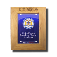 8"x10" Merchant Marine Academy  Initials Wood Frame
