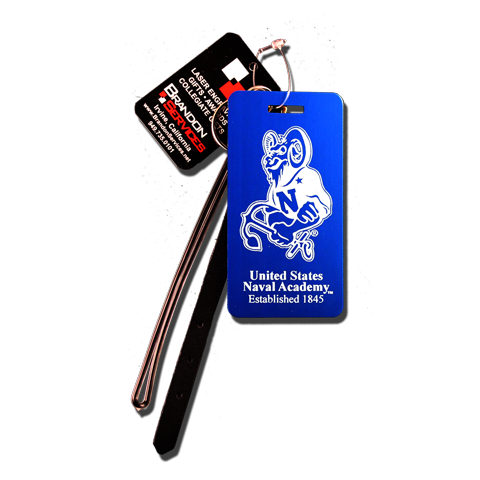Blue Bill the Goat Large Luggage Tag