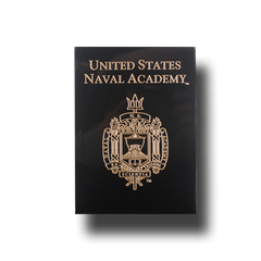 7"x9" Naval Academy Crest Plaque - Black Lacquer
