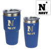 U.S. Naval Academy N-Star Logo Engraved on blue insulated tumblers