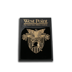 6"x8" West Point Black Piano Finish Award Plaque