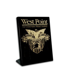 5"x7" West Point Crest Black Piano Finish Desk Plaque