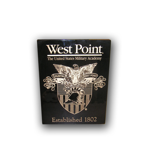 5x7 West Point Black Piano Finish Plaque With Crest and Established Date