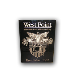 5"x7" West Point Crest Black Piano Finish Plaque With Established Date