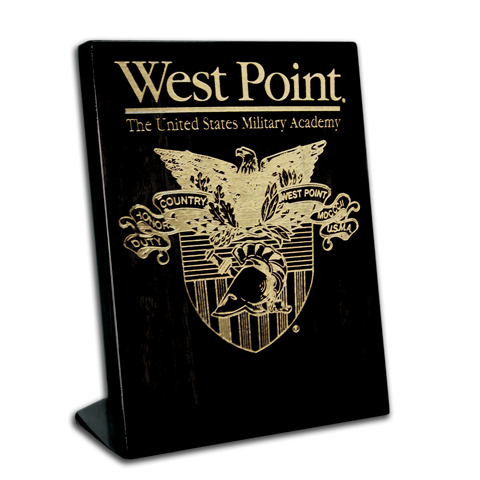 7x9 West Point Black Piano Finish Free-Standing Award Plaque