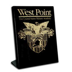 7"x9" West Point Black Piano Finish Free-Standing Award Plaque
