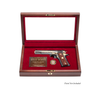 West Point Class Pistol Custom Display Case with beveled glass top open