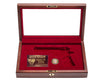 West Point Class of 1976 Commemorative Pistol Glass Top Display Case - Open