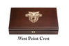 West Point Class of 1986 Class Pistol Display Case - Engraved Top Closed with West Point Crest