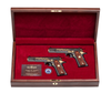 Coast Guard Academy Dual Class Pistol Display Case - Engraved Top