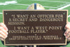 another view West Point full size football plaque - I want a West Point Football player 