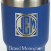 Custom Monogram engraving for U. S. Coast Guard Academy Cups