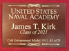 2020 Naval Academy Class Pistol Display Case - Glass Top