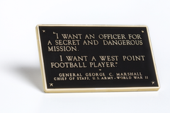 General Marshall Plaque Brass-Plated Paperweight
