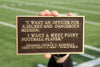 Show your support for Army football West Point half size football plaque - I want a West Point Football player 