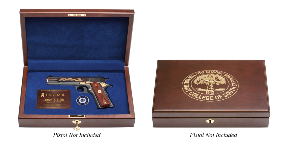 The Citadel Pistol Display Case - Engraved Top | Academy