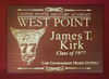 1977 West Point Reunion Class Pistol Display Case - Engraved Top