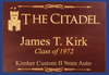 The Citadel Class of 1972 50-year Class Reunion Pistol Display Case - Engraved Top