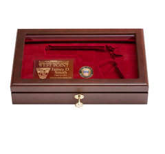 West Point Class of 1975 50th Reunion Class Pistol Display Case - Glass Top